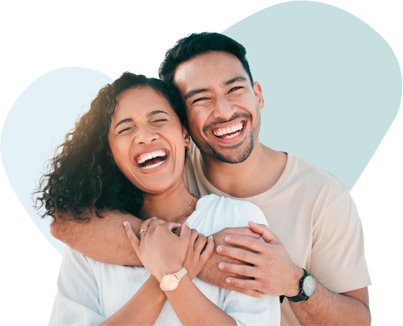 Young couple smiling